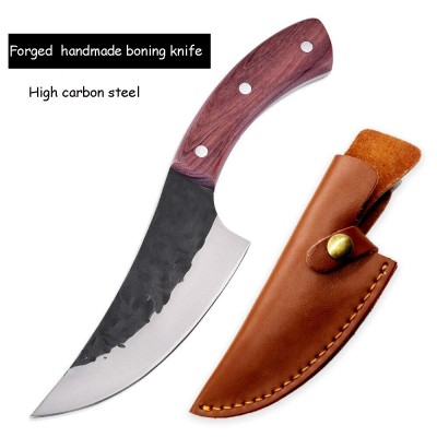 New forged handmade kitchen knife utility high carbon steel boning knife  for  BBQ Tools Butcher Meat Cleaver Outdoor Camping