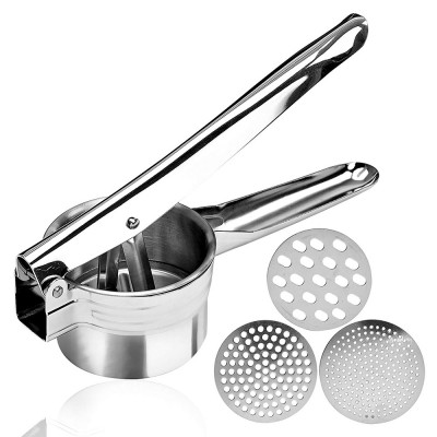 Amazon Potato Mesher 430 Stainless Steel Potato Ricer Mashed Potatoes Maker, Baby Food Press Fruits and Vegetable Tools